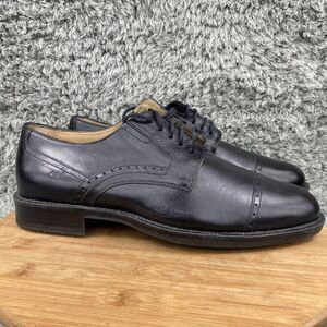 Johnston & Murphy Wingtip Oxford Leather Shoes Men's 10 W Signature Series